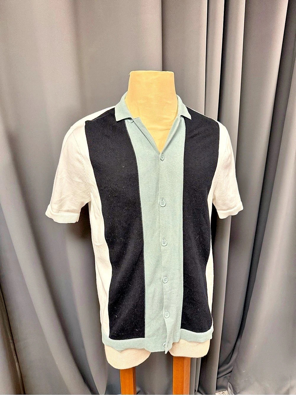 Topman Men's Color Block Cotton Polo Size Large